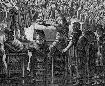 Details from silver medal lot no. 3276 and the copper engraving by Karl Remshard.
