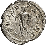 Postumus, 260-269. Antoninianus, Cologne, January 268. IMP C POSTVMVS PF AVG bust only(!) with armor and radiate crown r., drapery on l. shoulder. Rv. IOVI – S-TATORI Jupiter with long sceptre and thunderbolt in the left arm, standing slightly l., head turned r. C. -. AGK -. Elmer -. Cunetio -. BSFN 72/02 (2017), p. 56ff, fig. 1. 3,44 g. 12 h. Unique, of the best style possible, in an extremely fine grade. Estimate: 2,500 euros. From Jacquier sale 43 (September 15, 2017), No. 290.