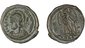 Constantinian coin struck in Lugdunum. ©RAMM.