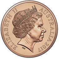 Australia / 1 Cent / Bronze / 2.6g / 17.53mm.