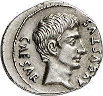 Lot 516: Augustus, 27 BC – AD 14. Denarius, 19 BC. Extremely fine. Estimate: 3,500,- euros.