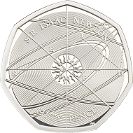 Great Britain / 50 Pence / Sterling Silver .925 / 8g / 27.3mm / Design: Jody Clark (obverse) and Aaron West (reverse) / Mintage: 7,000.