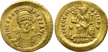 Solidus Theodosius II.
