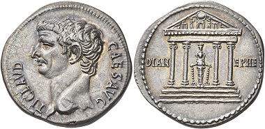 Lot 173: Claudius, 41-54. Cistophorus, Ephesus, 41-42 (?). Virtually as struck. Estimate: 20,000 CHF.