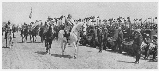 Carol II and his son Michael inspecting the troops on May 10, 1939, the Romanian national holiday.