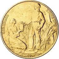 Carol II. 12 ducats 1940, Bucharest, on the 10-year jubilee of government in office. From Phoibos collection. Very rare. Extremely fine to FDC. Estimate: 7,500,- euros. From Künker sale 298 (September 28, 2017), No 4443.