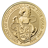 Great Britain / GBP 100 / Gold .9999 / 1 oz / 32.69mm / Design: Jody Clark.