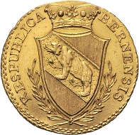 Lot 262: Bern. VI ducats 1796. HMZ 2-207g. 26.4 mm.