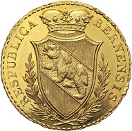 Lot 326: Bern. IV ducats 1798. HMZ 2-209l. 35.4 mm.