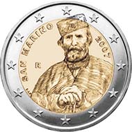 San Marino - 2 EUR - Commemorative coin 2007: Giuseppe Garibaldi.
