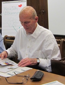 Wolfgang Haney at the opening of a meeting of the ‘Numismatische Gesellschaft zu Berlin’ (Berlin Numismatic Society) in the summer of 2016. Photo: Bodo Heyne.