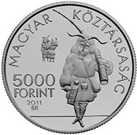 Hungary - 5000 HUF - 925 silver - 31.46 g - 38.61 mm - The Busó Festivities of Mohács - 3,000 (BU) and 5,000 (proof) - G. Gáti.