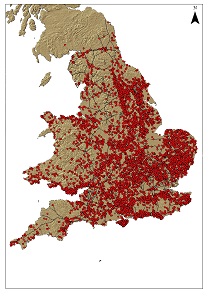 A map of Roman coin finds.