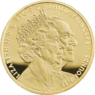 Great Britain / 10 Pounds / Gold .9999 / 156.295 / 50mm / Design: Etienne Miller (obverse) and John Bergdahl (reverse) / Mintage: 175.