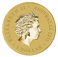 Australia - 1 AUD - Aluminium/Bronze - 13.8 g - 30.6 mm - Mintage: Unlimited - Designer: Wade Robinson.