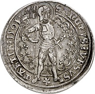 296 / Lot 1748: Solothurn (Switzerland). Taler 1501. From the collection of a history enthusiast. From Leu sale 66 (1996), Lot 61. Very rare. Very fine+. Estimate: 7,500,- euros. Hammer price: 24,000,- euros.