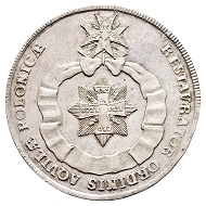 296 / Lot 2637: Saxony. Friedrich August I, 1694-1733 (‘Augustus the Strong’). Reichstaler no date. (1705), Dresden. On the restauration of the Polish Order of the White Eagle. Very rare. Extremely fine. Estimate: 25,000,- euros. Hammer price: 30,000,- euros.