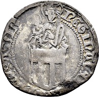 Lot 5912: Lausanne, Bishopric. Benoît de Montferrant (1476-1491). Parpaiolle 1477. Hammer price: SFr 18’000.