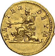Lot 158: Roman Empire. Julia Domna. Wife of Septimius Severus, 193-211. Aureus 196/211, Rome. Hammer price: SFr 30'000.