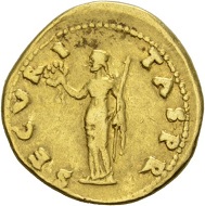 Otho, 69. Aureus. Rv. SECVR-I-TAS PR Securitas standing l., holding scepter and wreath. RIC 7. Very fine. Estimate: 5,000 CHF. From the Galba Collection, Hess-Divo sale 333 (November 30, 2017), No. 154.