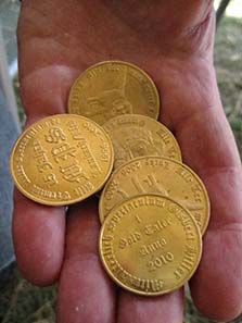 An own festival currency. Photo: UK.