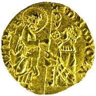 Gold ducat minted in Chios of Filippo Maria Visconti, 1421-1436. Photo credit: Princeton University Library Numismatic Collection.