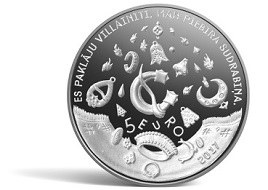 Latvia / 5 Euros / Silver .925 / 31.47g / 38.61mm / Design: Edgars Folks (graphic design) and Ligita Franckevica (plaster model) / Mintage: 4,000.