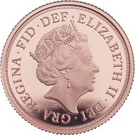 The Sovereign 2018 Gold Proof Coin / 22 Carat Gold / 7.98 g / 22.05 mm / Design: Jody Clark (obverse) and Benedetto Pistrucci (reverse) / Mintage: 10,500.