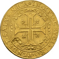 Joachim II. Portugaleser of 10 ducats 1570, Berlin. Very fine. Estimate: 200,000 euros. From Künker sale 300 (2018), No. 7.