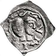 Fig. 6: ZURICH. Fraumünster abbey. Abbess Judenta of Hagenbuch, 1229-1254. Penny. Cahn-Wüthrich 203var. Sale 88 Leu Numismatics (2003), lot 1730. Estimate: 600 CHF. Hammer price: 1.000 CHF.