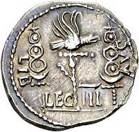 87 - Galba Collection. Clodius Macer, propraetor in Africa under Nero. Denarius, North Africa (Carthage?). Less than 10 specimens known to exist. From the Hunt Collection. Extremely fine. Estimate: CHF 25,000. Hammer price: CHF 42,000.