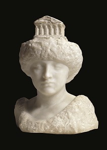 Auguste Rodin (1840-1917) Pallas (Athena) with the Parthenon, 1896 Marble and plaster. © Musée Rodin.