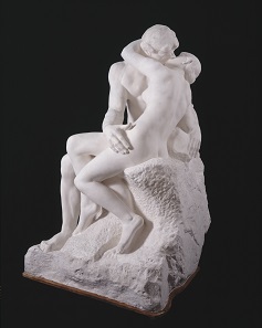 Auguste Rodin (1840-1917), The Kiss, large version, after 1898, Plaster, cast from first marble version, of 1888–98 © Musée Rodin.