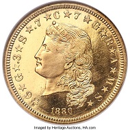 Lot 5009: 1880 Flowing Hair Stella, PR67 Cameo.