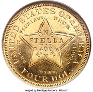 Lot 5009: 1880 Flowing Hair Stella, PR67 Cameo.