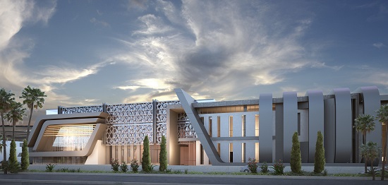 A frontal view of the planned plant.