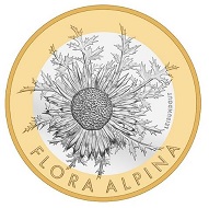 Switzerland / 10 CHF / copper-nickel (core), aluminium-bronze (ring) / 15g / 33mm / Design: Jenny Leibundgut / Mintage: 29,000 (uncirculated), 5,500 (Proof).