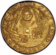 One of the finest known examples of the Elizabeth I “ship” Ryal (1583-1600). Photo credit: Phil Arnold/Professional Coin Grading Service.