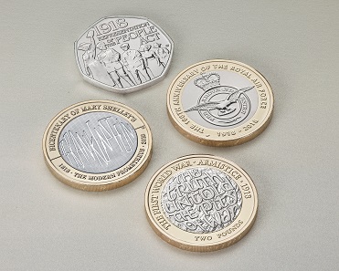Commemorative BU coins.
