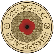 The object of dispute: The Australian “Poppy Coin”, issued on occasion of Remembrance Day in 2012. Photo: Royal Australian Mint.