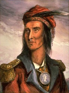 Chief Tecumseh. Following a woodcarving by B.J. Lossing, ca. 1880