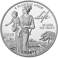 United States / 100 USD / Platinum .9995 / 1 oz / Design: Justin Kunz and Phebe Hemphill (obverse); Patricia Lucas-Morris and Don Everhart (reverse).