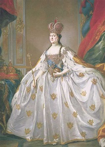 Coronation of Catherine II. Painting by Stefano Torelli.