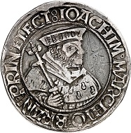Los 2: Brandenburg-Prussia. Joachim I, 1499-1535. Taler 1521, Frankfurt / Oder. Extremely rare. Very fine. Estimate: 30,000.- euros. Hammer price: 70,000 euros.