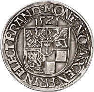 Los 2: Brandenburg-Prussia. Joachim I, 1499-1535. Taler 1521, Frankfurt / Oder. Extremely rare. Very fine. Estimate: 30,000.- euros. Hammer price: 70,000 euros.