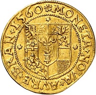 8: Brandenburg-Prussia. Joachim II, 1535-1571. Ducat 1560, Berlin. Almost extremely fine. Estimate: 60,000 euros. Hammer price: 100.000 euros.