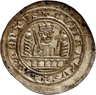 502: Mühlhausen. Conrad III, 1138-1152. Bracteate. Extremely rare. Almost FDC. Estimate: 25,000 euros. Hammer price: 36,000 euros.