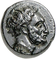 Astyra. Tissaphernes. AE 400-395. Very fine +. Estimate: 75 euros (sic!). From Künker Auction 304 (19 March 2018), No. 427. – As in the Roman Empire, the Persian local authorities seem to have had more freedom regarding the local bronze coins.