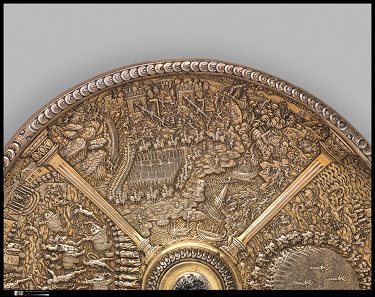 Julius Caesar’s invasion of Britain (detail from the Julius Caesar dish), c.1587 - c.1599; Netherlands?; silver gilt; Museo Lázaro Galdiano, Madrid; 1.2018. Photo: © The Metropolitan Museum of Art.