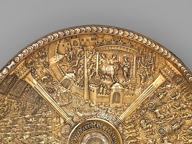 Titus visiting Egypt (detail from the Titus dish), c.1587 - c.1599; Netherlands?; silver gilt; Museu Nacional de Arte Antiga, Lisbon; acc. no. 11.2018. Photo: © The Metropolitan Museum of Art.